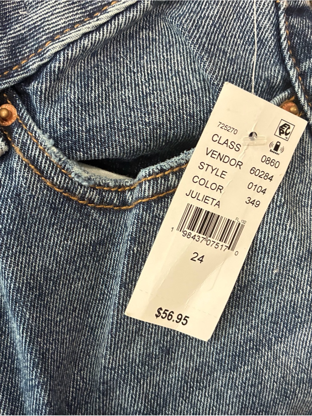 PacSun Light Blue Relaxed Boyfriend Jeans Julieta 90s 24 relaxed leg NWT - Picture 7 of 10
